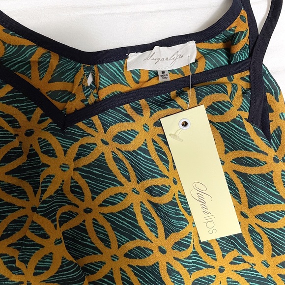 Mustard multi printed maxi dress from sugarlips. Brand new, never worn - Picture 4 of 4